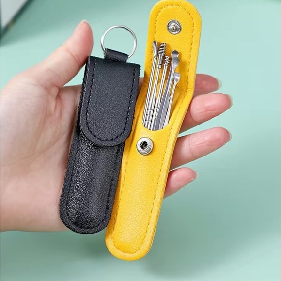 6 Piece Ear Cleaning Kit Stainless Steel in Carrying Case - Picture 6 of 7